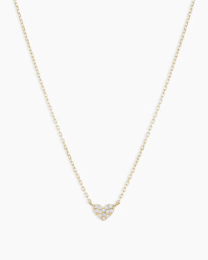 Diamond Pav?? Mini Heart Necklace