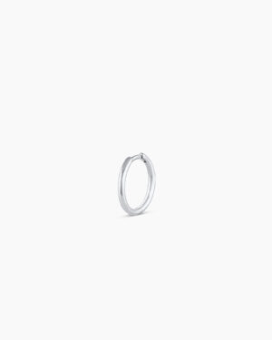 14k White Gold Classic Single Huggie