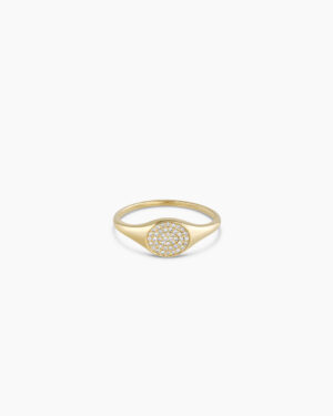 Diamond Pav?? Signet Ring