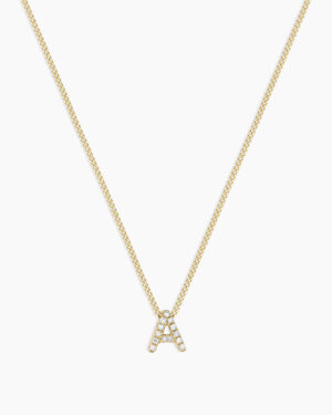 Diamond Alphabet Necklace