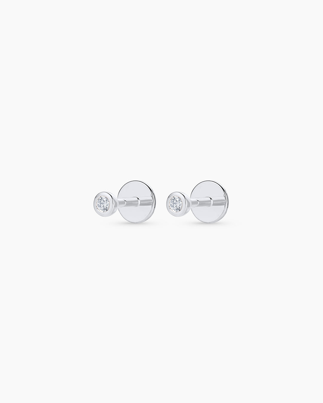 14k Solid White Gold