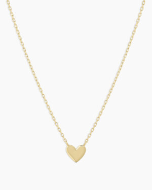 14k Gold Heart Mini Necklace