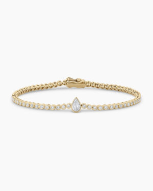 Lab Grown Diamond Pear Tennis Bracelet