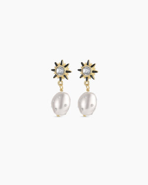 Vintage Shimmer Pearl Drop Earrings
