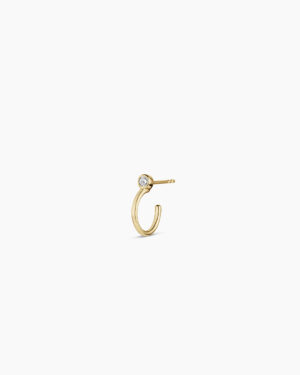 Lab Grown Diamond Circle Stud Single Huggie