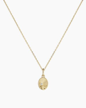Diamond Beach Charm Necklace